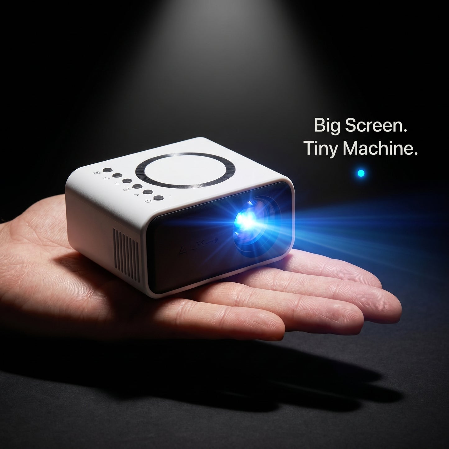 Mini Projector – Portable 1080P Home Theatre with Wireless Screen Mirroring for iPhone & Android